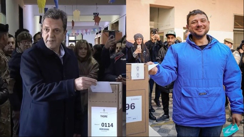 Massa y Grabois votaron este domingo en las Paso nacionales.
