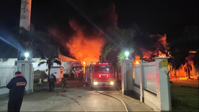 El fuego generó severas complicaciones en el predio y estuvo cerca de avanzar a otras fábricas.